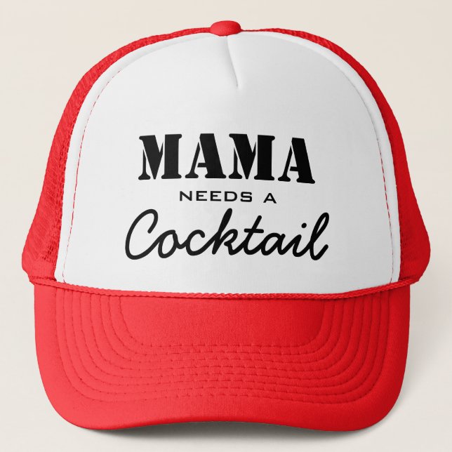Casquette Maman a besoin d'un cocktail (Devant)