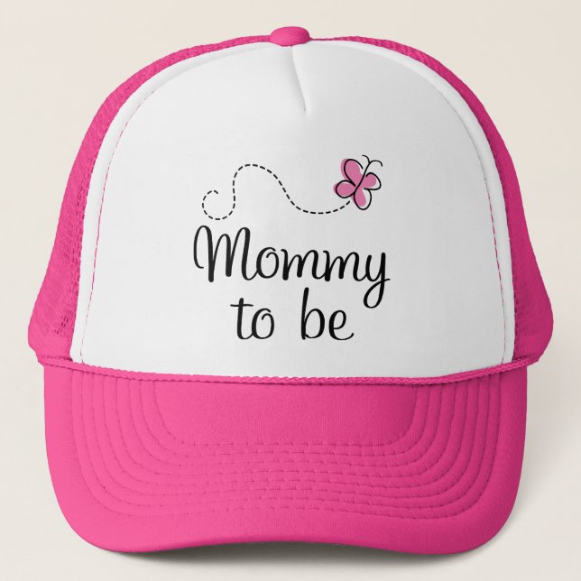 Casquette Maman à être cadeau rose de papillon (Devant)