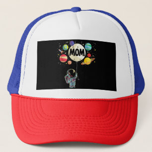 Casquette Maman de l'astronaute spatial du garçon d'annivers
