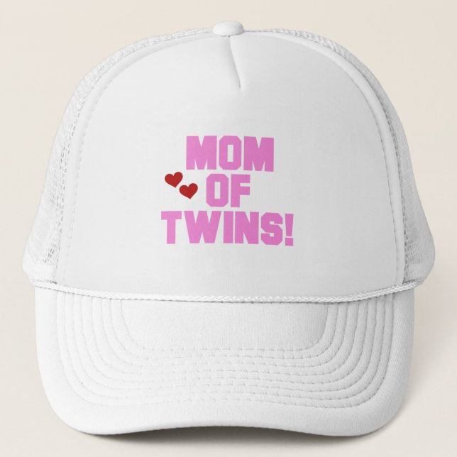 Casquette Maman de T-shirts et cadeaux Twins-Pink (Devant)