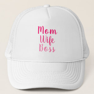 Casquette Maman femme patron rose texte personnalisé mignon