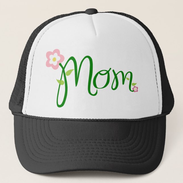 Casquette Maman florale décorative (Devant)