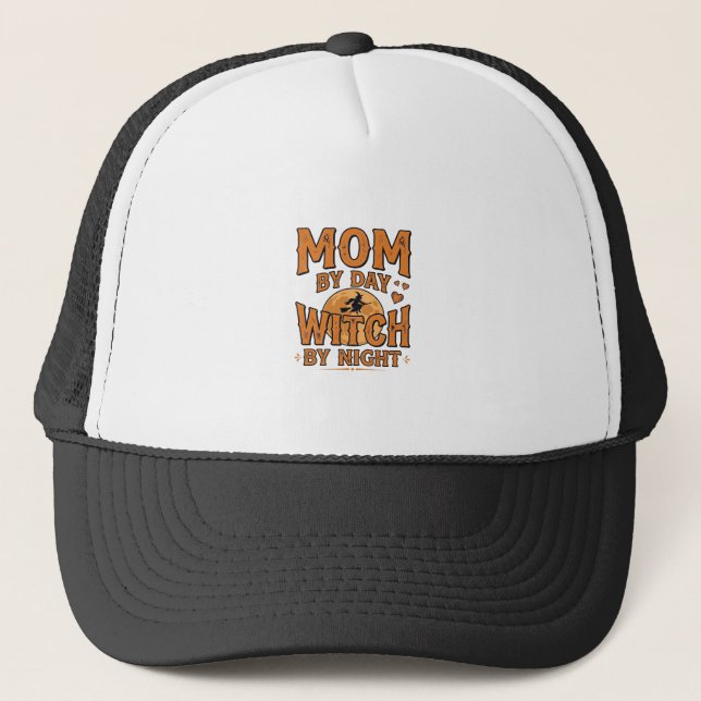 Casquette Maman le jour sorcière la nuit conception de chemi (Devant)
