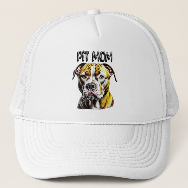 Casquette Maman Pit Bull | Amoureuse des chiens  (Devant)