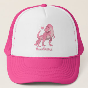 Casquette MamaSaurus T-Rex et bébé fille Dinosaures