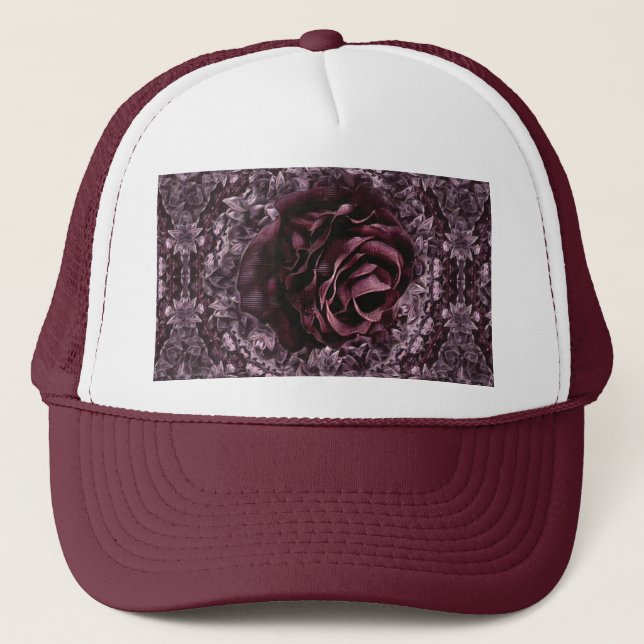 Casquette Mandala de rose  (Devant)