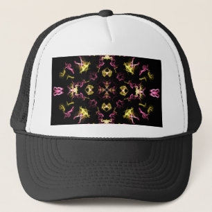 Casquette Mandala rose et jaune éblouissant