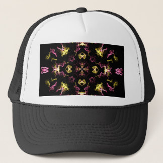 Casquette Mandala rose et jaune éblouissant