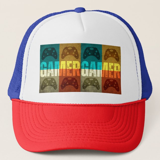 CASQUETTE MANETTE DE JEU VIDÉO VINTAGE GAMER  (Devant)