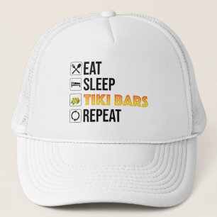 Casquette Manger. Dormir. Bars Tiki. Répéter