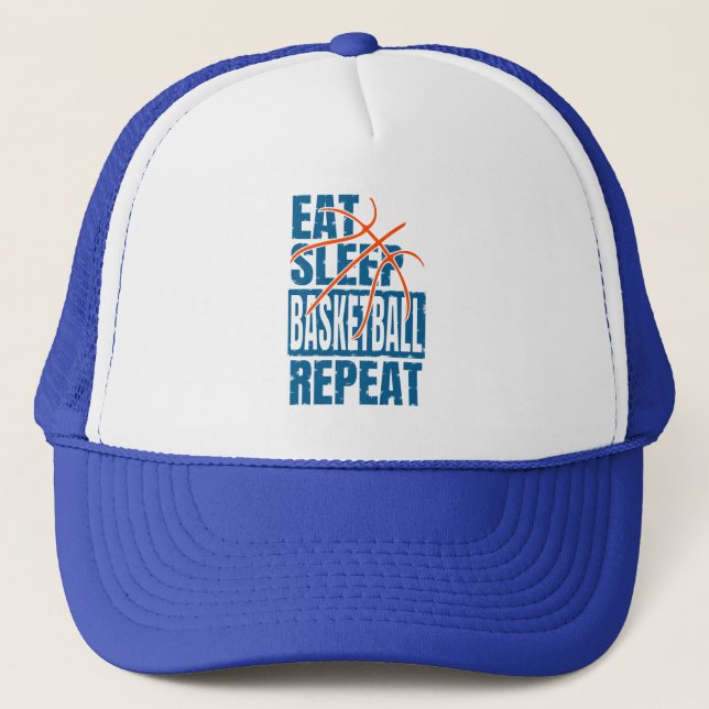 CASQUETTE MANGER DORMIR BASKETBALL RÉPÉTER (Devant)