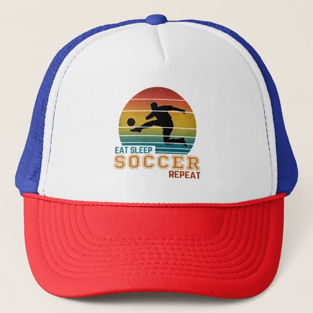 Casquette Manger Dormir Football Répéter (Devant)