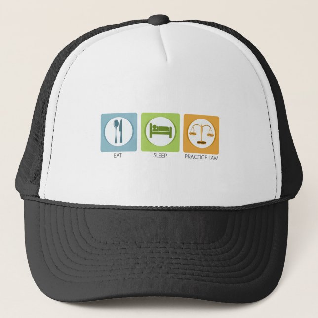 Casquette Manger dormir, pratiquer le droit (Devant)