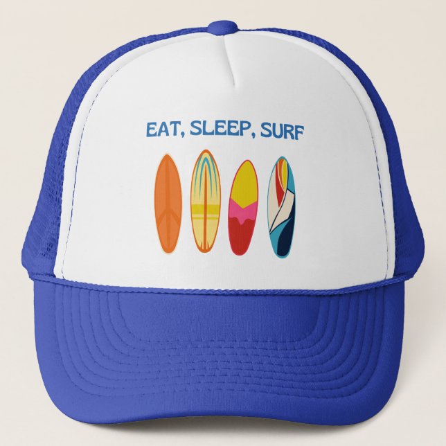 Casquette Manger, dormir, Surf - Vie de plage (Devant)
