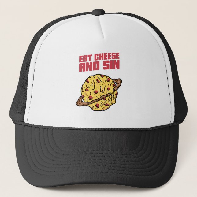 Casquette Manger du fromage et pécher (Devant)