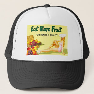 Casquette Mangez de plus de fruit - les années 1940 vintage