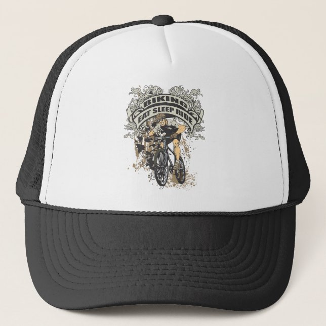 Casquette Mangez, dormez, montez faire du vélo (Devant)