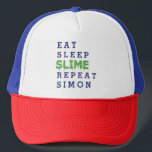 Casquette Mangez, dormez, mou, répétez gooey<br><div class="desc">Mangez, dormez, mou, répétez, le cadeau parfait pour l'amant mince de votre vie. Idéal pour les filles, les garçons et les adolescents. Si vos enfants sont toujours à la recherche de colle, de parties scintillant et d'activateur pour la fabrication de fournitures pour la confiture de chaux, ce pourrait être le...</div>