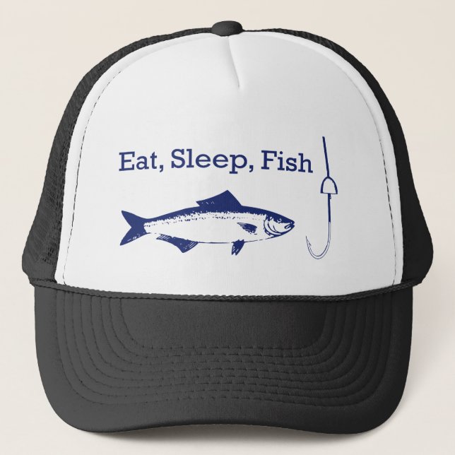 Casquette Mangez du poisson endormi (Devant)