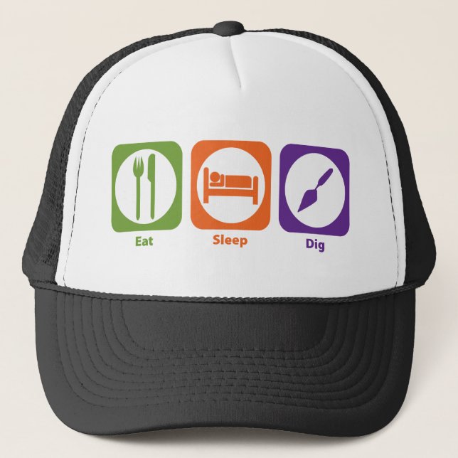 Casquette Mangez la fouille de sommeil (Devant)