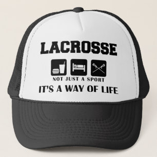 Casquette Mangez la lacrosse de jeu de sommeil