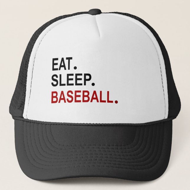 Casquette Mangez le baseball du sommeil (Devant)