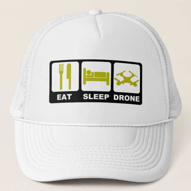 Casquette MANGEZ le blanc de BOURDON de SOMMEIL (Devant)