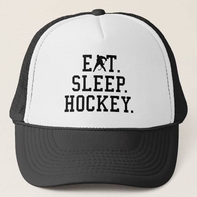 Casquette Mangez le hockey sur glace - Amateurs de hockey (Devant)