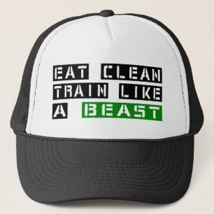 Casquette Mangez le train propre comme une bête