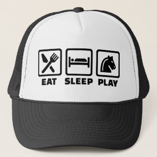 Casquette Mangez les échecs de jeu de sommeil