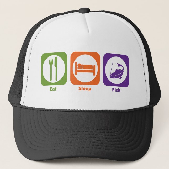 Casquette Mangez les poissons de sommeil (Devant)