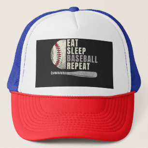 Casquette Mangez Sleep Baseball Répéter Funny Baseball Playe