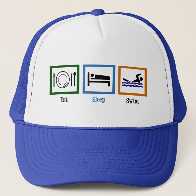 Casquette Mangez Sleep Swim (Devant)