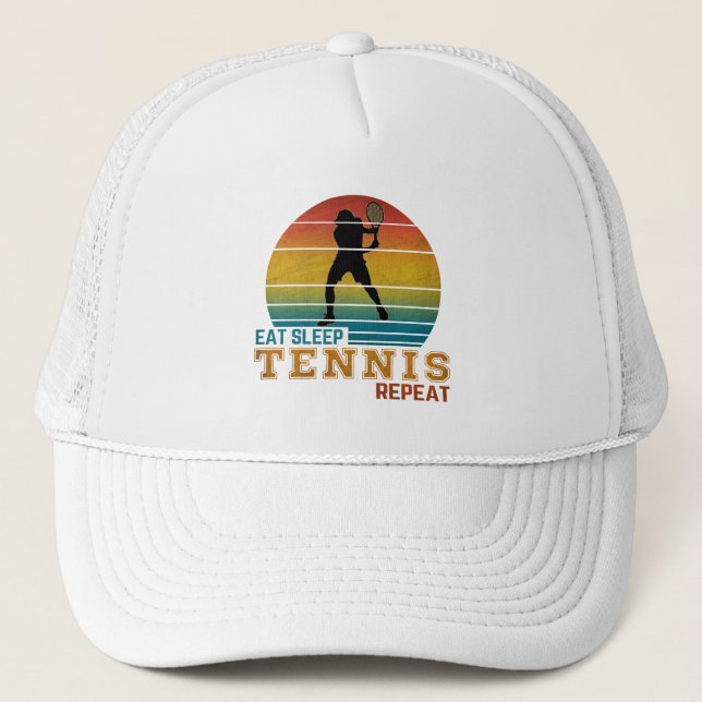 Casquette Mangez Sleep Tennis Répéter (Devant)