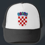 Casquette Manteau de la Croatie des bras<br><div class="desc">La Croatie, officiellement république de Croatie, est une république parlementaire démocratique unitaire aux carrefours de l'Europe centrale, des Balkans, et du méditerranéen. Sa ville andlargest capitale est Zagreb. Le pays est divisé en 20 comtés et ville de Zagreb. Les couvertures de la Croatie 56.594 kilomètres carrés (21.851 milles carrés) et...</div>