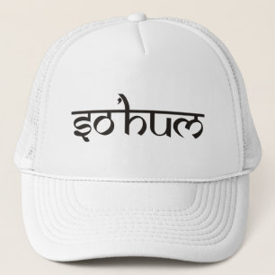 Casquette Mantra SO HUM - contour noir et blanc plat