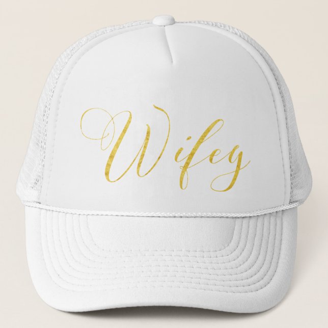 CASQUETTE MANUSCRIT WIFEY D'OR DE SWILRING DANS LE NOIR (Devant)