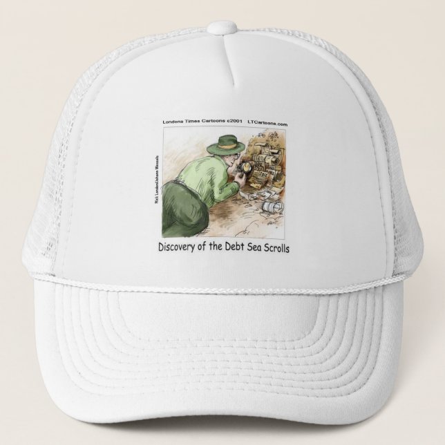 Casquette Manuscrits de la mer de dettes drôles (Devant)