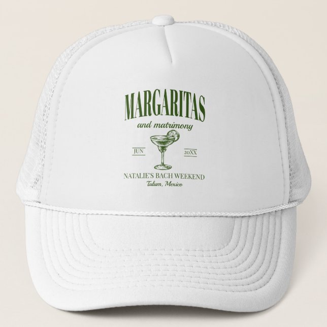 Casquette Margaritas et mariage sur mesure enterrement de vi (Devant)
