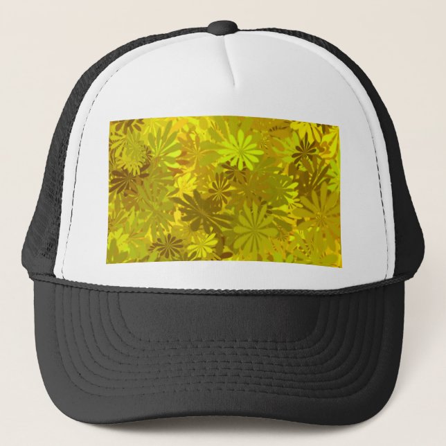Casquette Marguerites jaunes (Devant)