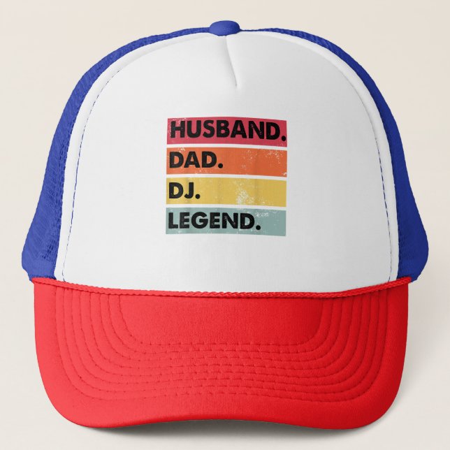 Casquette Mari Papa DJ Legend DJ DJ DJ Disque Jockey Musique (Devant)