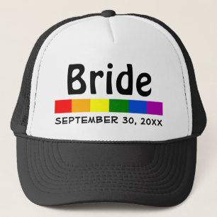Casquette Mariage Arc-en-ciel Banner Mariée