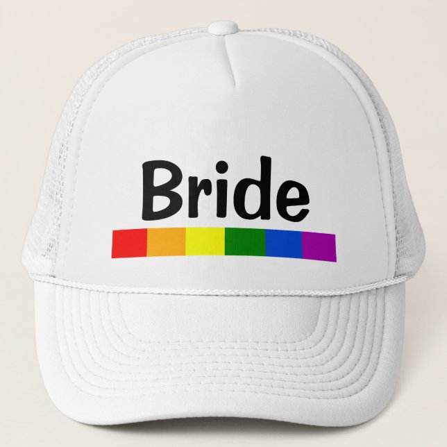 Casquette Mariage Arc-en-ciel Banner Mariée (Devant)