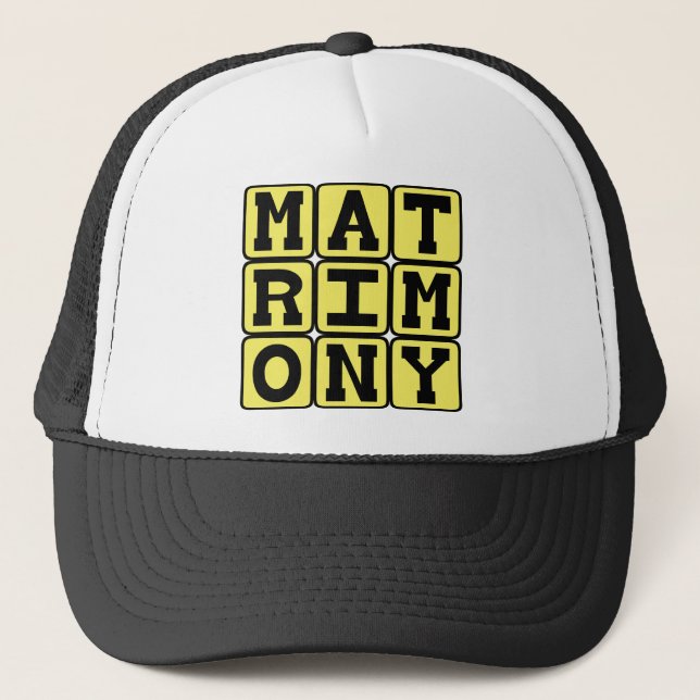 Casquette Mariage, L'institution du mariage (Devant)