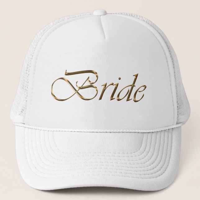 Casquette Mariée, écriture dorée Enterrement de vie de jeune (Devant)