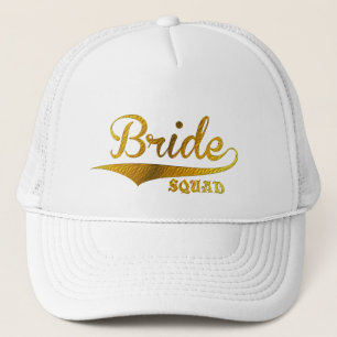 Casquette mariée équipe or parties scintillant mariée mar