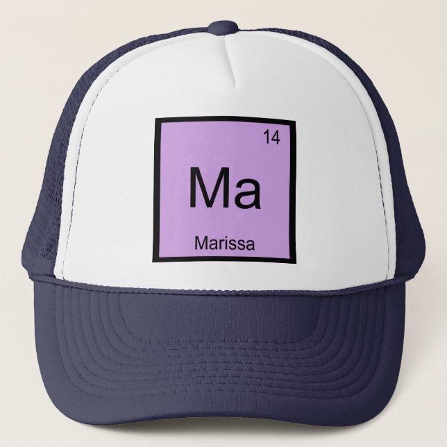 Casquette Marissa Nom Chimie Élément Tableau Périodique (Devant)