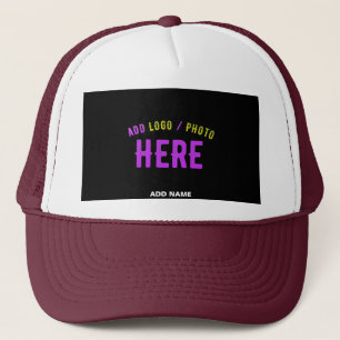 CASQUETTE MAROON BLANC MODERNE ET MODERNE MARQUÉ NOIR