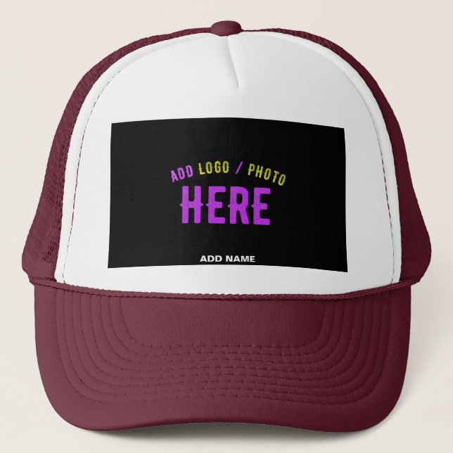 CASQUETTE MAROON BLANC MODERNE ET MODERNE MARQUÉ NOIR (Devant)