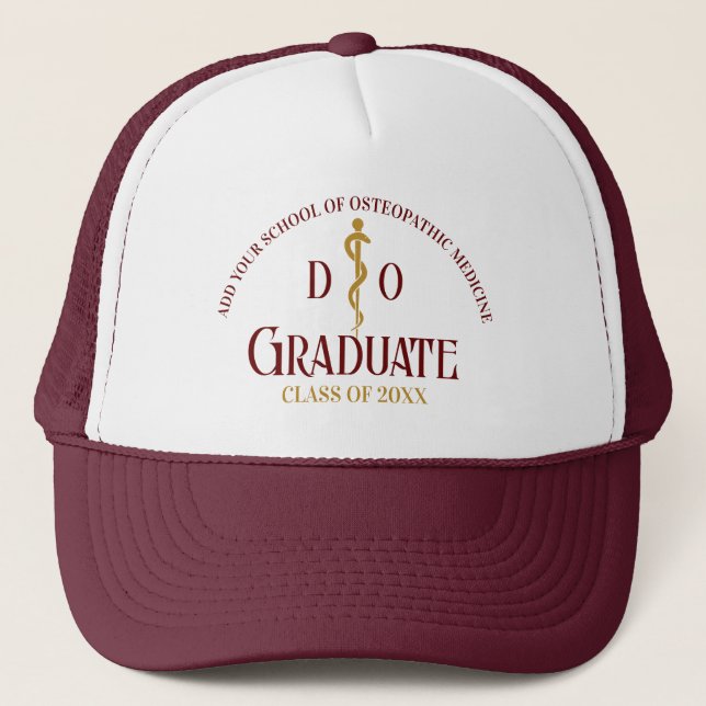 Casquette Maroon Osteopathic Médicale School Graduation (Devant)